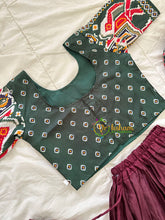 Forest Green with Maroon Indian Traditional Girls Lehenga Set -VS825